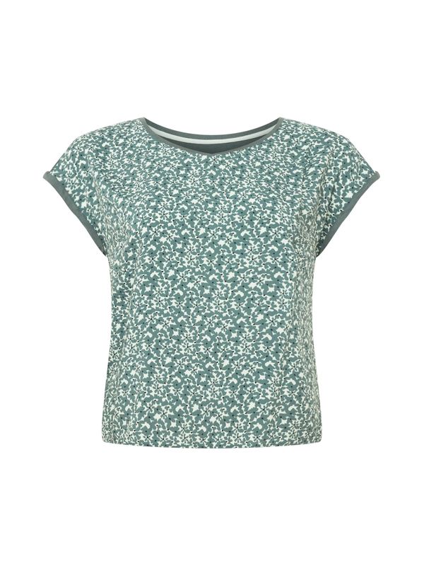 Tom Tailor Women + Tom Tailor Women + Тениска  пастелно зелено / тъмнозелено / черно