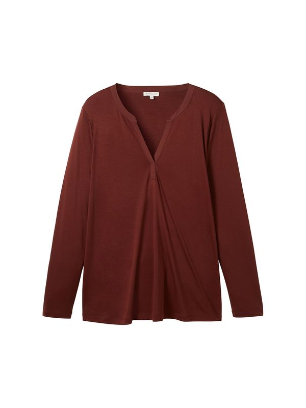 Tom Tailor Women + Tom Tailor Women + Тениска  ръждиво кафяво