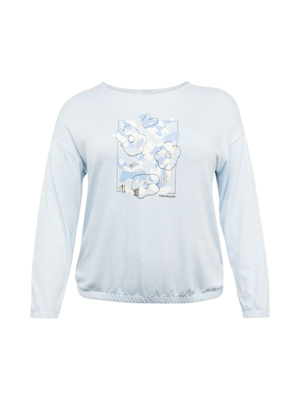 Tom Tailor Women + Tom Tailor Women + Тениска  синьо / светлосиньо / черно / бяло