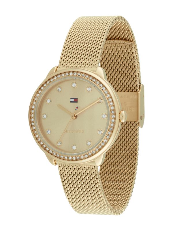 TOMMY HILFIGER TOMMY HILFIGER Аналогов часовник 'DEMI'  тъмносиньо / злато / червено / прозрачно