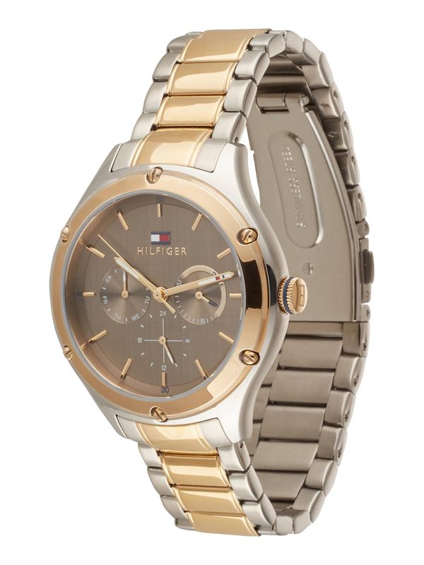 TOMMY HILFIGER TOMMY HILFIGER Аналогов часовник  нейви синьо / злато / ярко червено / сребърно