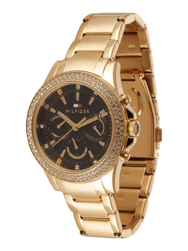 TOMMY HILFIGER TOMMY HILFIGER Аналогов часовник  злато / черно