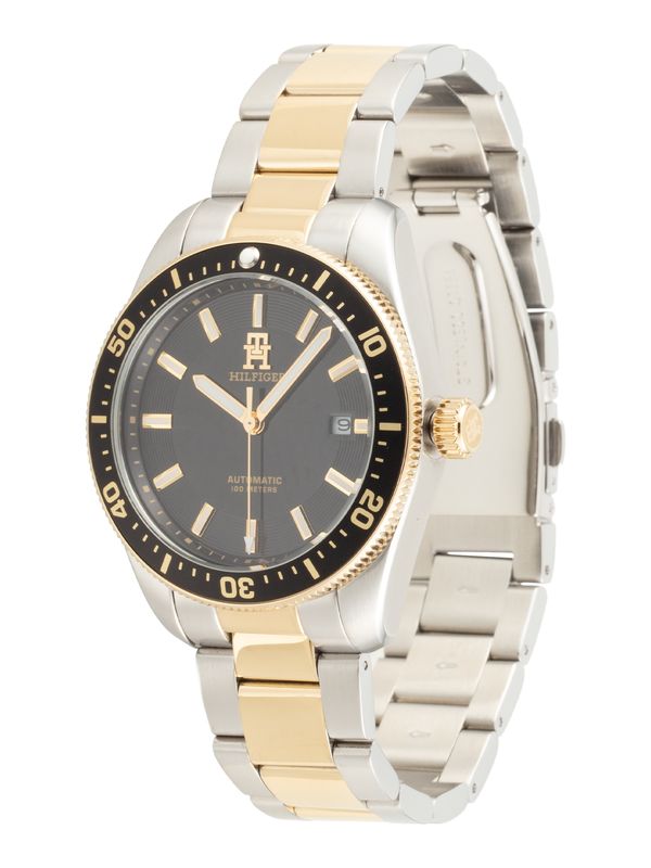TOMMY HILFIGER TOMMY HILFIGER Аналогов часовник  злато / черно / сребърно