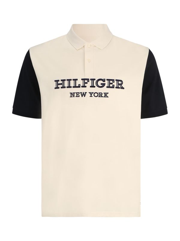 Tommy Hilfiger Big & Tall Tommy Hilfiger Big & Tall Тениска  светлобежово / черно