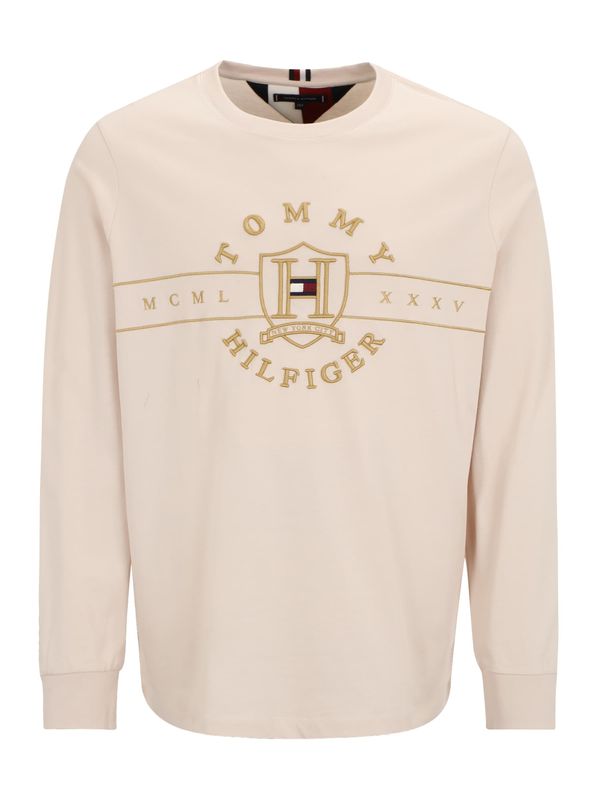 Tommy Hilfiger Big & Tall Tommy Hilfiger Big & Tall Тениска  злато / бял памук