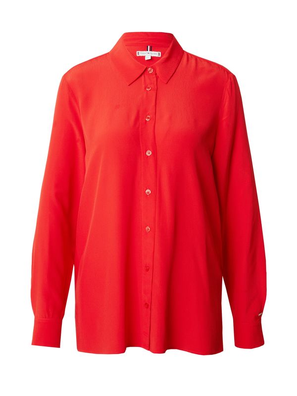 TOMMY HILFIGER TOMMY HILFIGER Блуза 'FLUID'  нейви синьо / червено / бяло