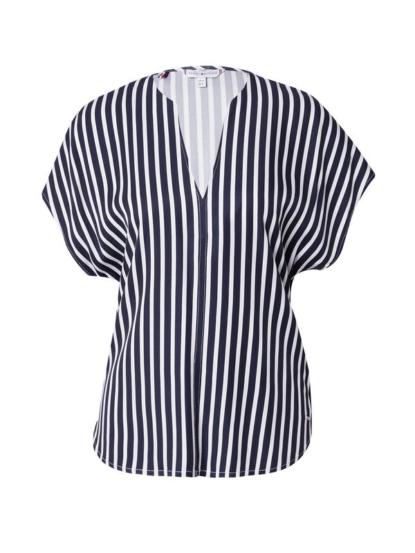 TOMMY HILFIGER TOMMY HILFIGER Блуза  нейви синьо / бяло