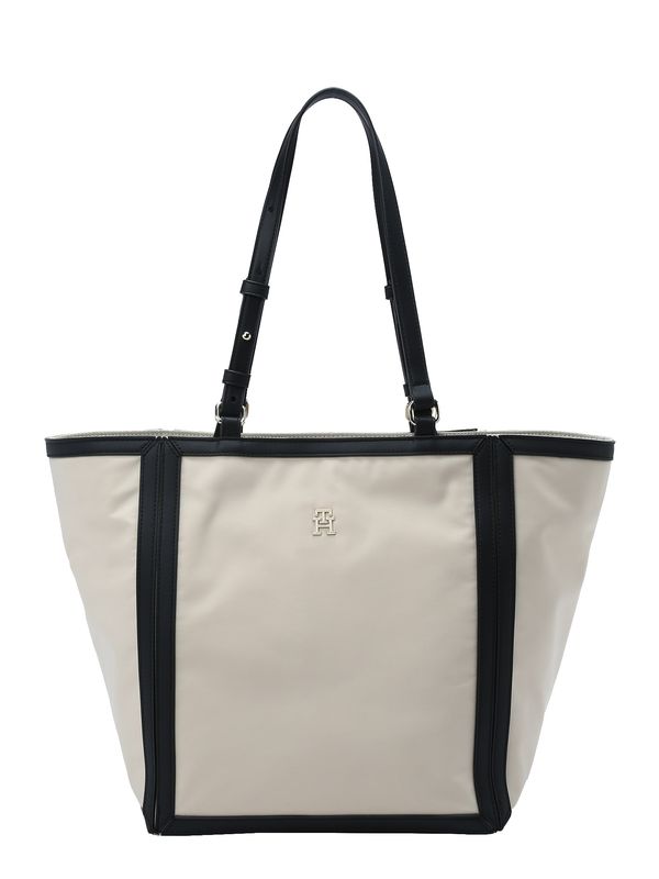 TOMMY HILFIGER TOMMY HILFIGER "Чанта тип ""Shopper""" 'Essential'  светлобежово / черно