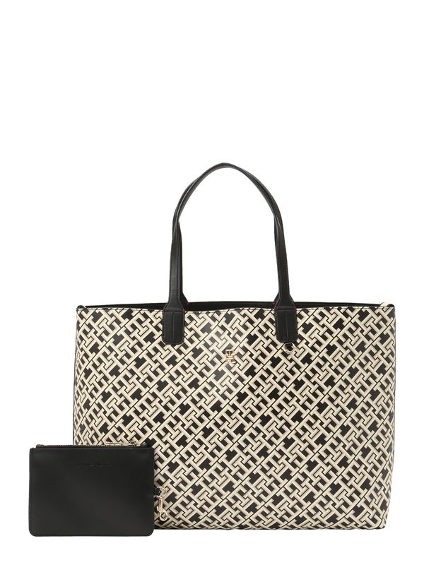 TOMMY HILFIGER TOMMY HILFIGER "Чанта тип ""Shopper""" 'Iconic'  бежово / черно