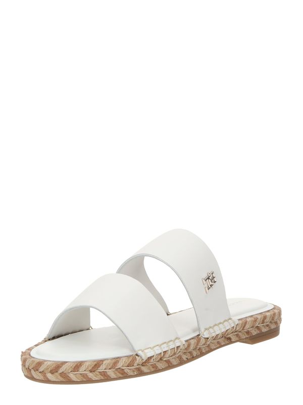 TOMMY HILFIGER TOMMY HILFIGER Чехли  слонова кост / цвят "пясък" / кафяво