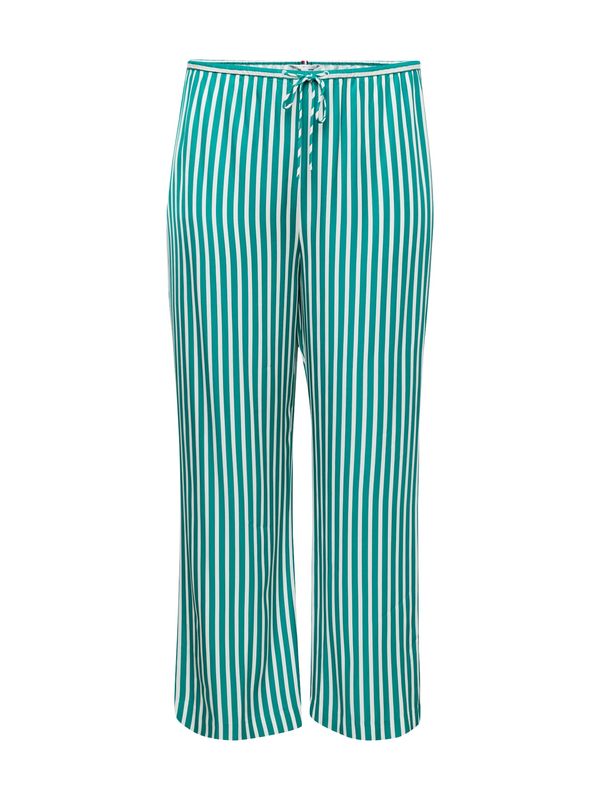 Tommy Hilfiger Curve Tommy Hilfiger Curve Панталон  зелено / бяло