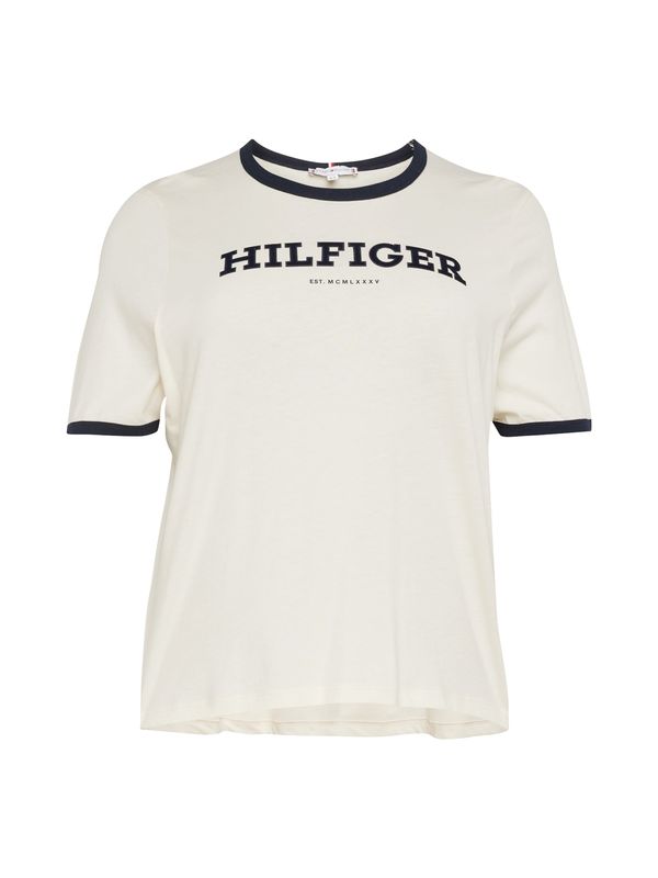 Tommy Hilfiger Curve Tommy Hilfiger Curve Тениска  бежово / нощно синьо