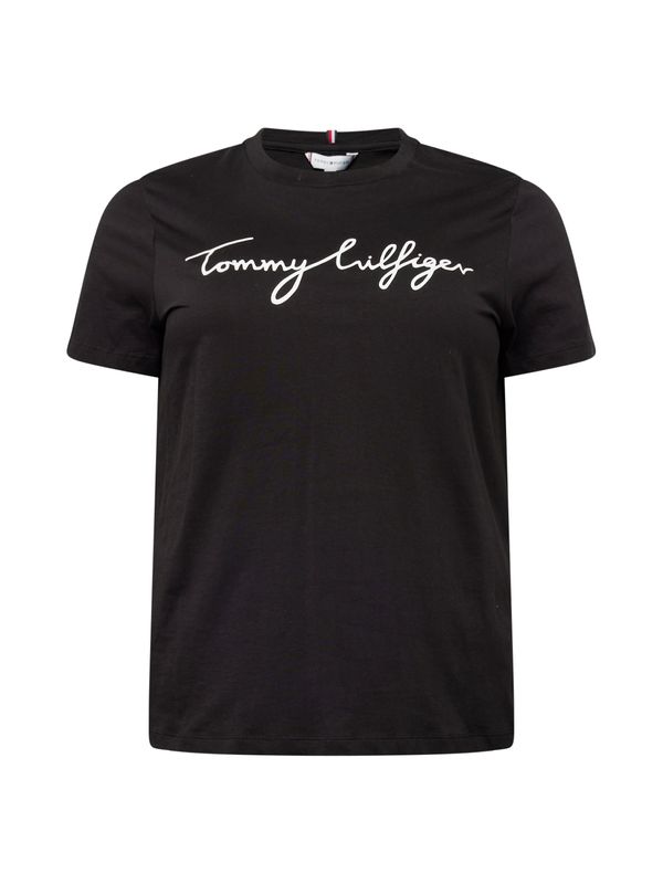 Tommy Hilfiger Curve Tommy Hilfiger Curve Тениска  черно / бяло