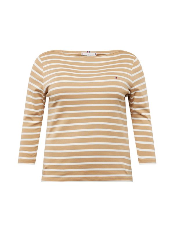 Tommy Hilfiger Curve Tommy Hilfiger Curve Тениска 'NEW CODY'  морскосиньо / каки / червено / бяло