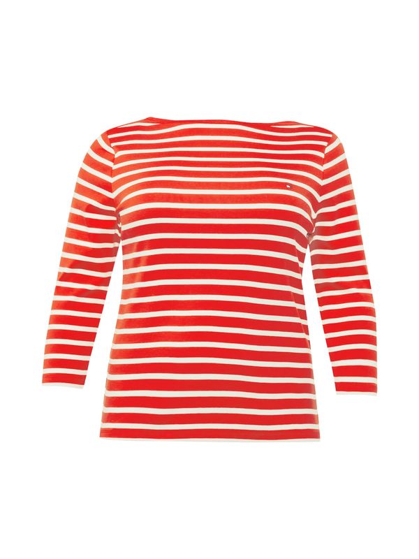 Tommy Hilfiger Curve Tommy Hilfiger Curve Тениска 'New Cody'  нейви синьо / червено / бяло