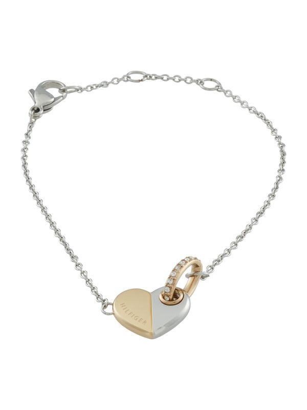 TOMMY HILFIGER TOMMY HILFIGER Гривна 'LOVE'  злато / сребърно / прозрачно