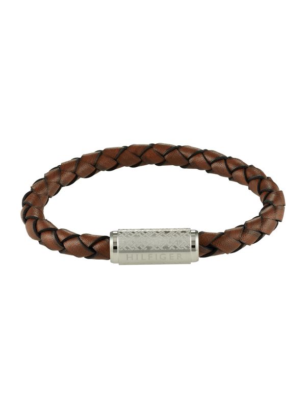 TOMMY HILFIGER TOMMY HILFIGER Гривна  тъмнокафяво / сребърно