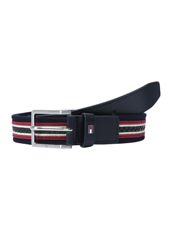 TOMMY HILFIGER TOMMY HILFIGER Колан 'Oliver'  нейви синьо / винено червено / бяло