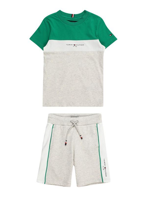 TOMMY HILFIGER TOMMY HILFIGER Комплект 'ESSENTIAL'  светлосиво / сив меланж / зелено