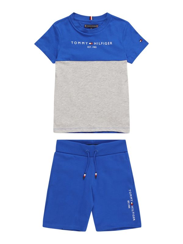 TOMMY HILFIGER TOMMY HILFIGER Комплект пижама  кралско синьо / сив меланж / ярко червено / бяло