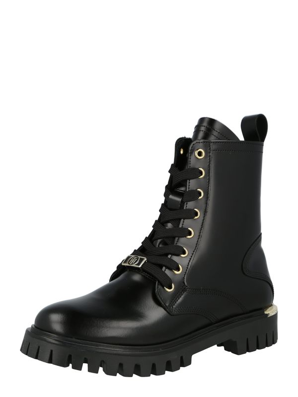 TOMMY HILFIGER TOMMY HILFIGER Ниски ботуши с връзки  злато / черно