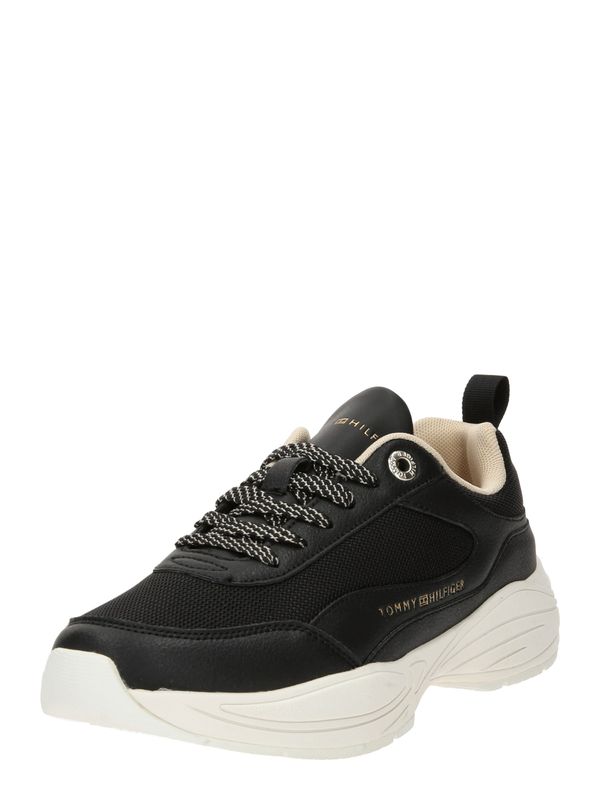 TOMMY HILFIGER TOMMY HILFIGER Ниски маратонки  черно / бяло