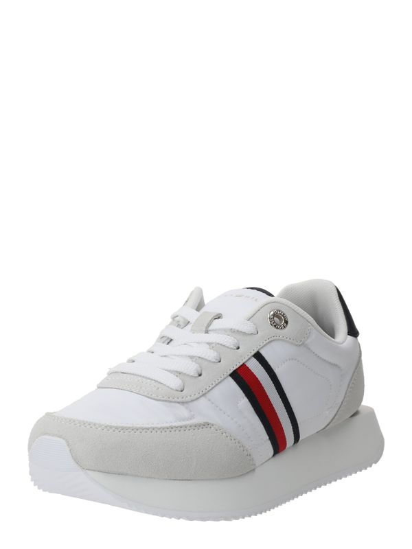 TOMMY HILFIGER TOMMY HILFIGER Ниски маратонки 'Essential'  екрю / нощно синьо / червено / бяло