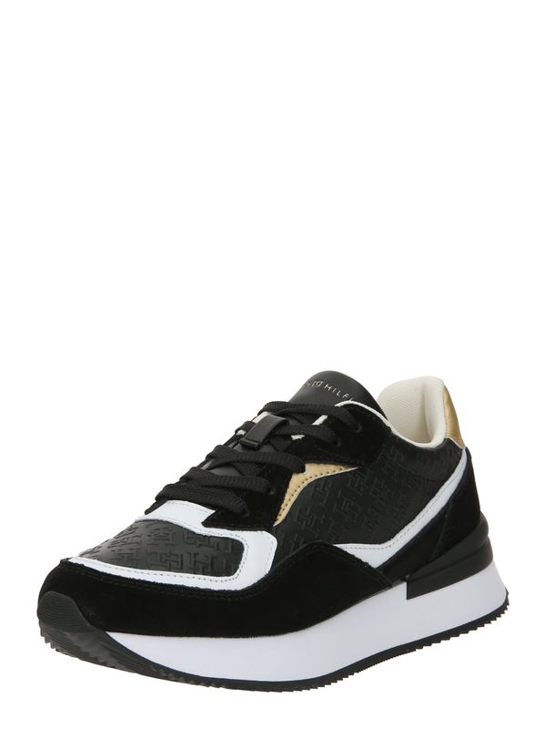 TOMMY HILFIGER TOMMY HILFIGER Ниски маратонки 'LUX'  злато / черно / бяло