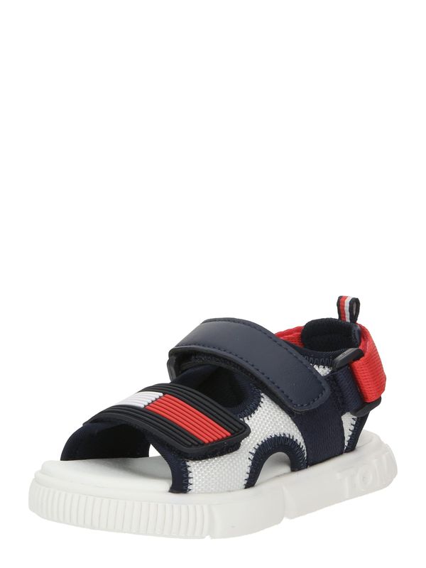 TOMMY HILFIGER TOMMY HILFIGER Отворени обувки  тъмносиньо / червено / бяло