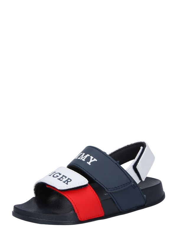 TOMMY HILFIGER TOMMY HILFIGER Отворени обувки  тъмносиньо / червено / бяло