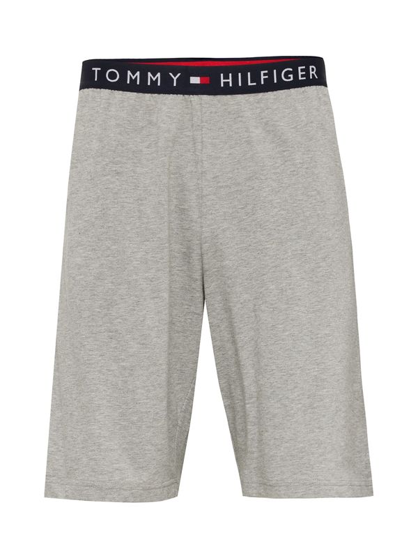 TOMMY HILFIGER TOMMY HILFIGER Панталон пижама  нейви синьо / сив меланж / червено / бяло