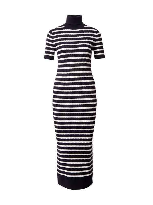 TOMMY HILFIGER TOMMY HILFIGER Плетена рокля  нейви синьо / бяло