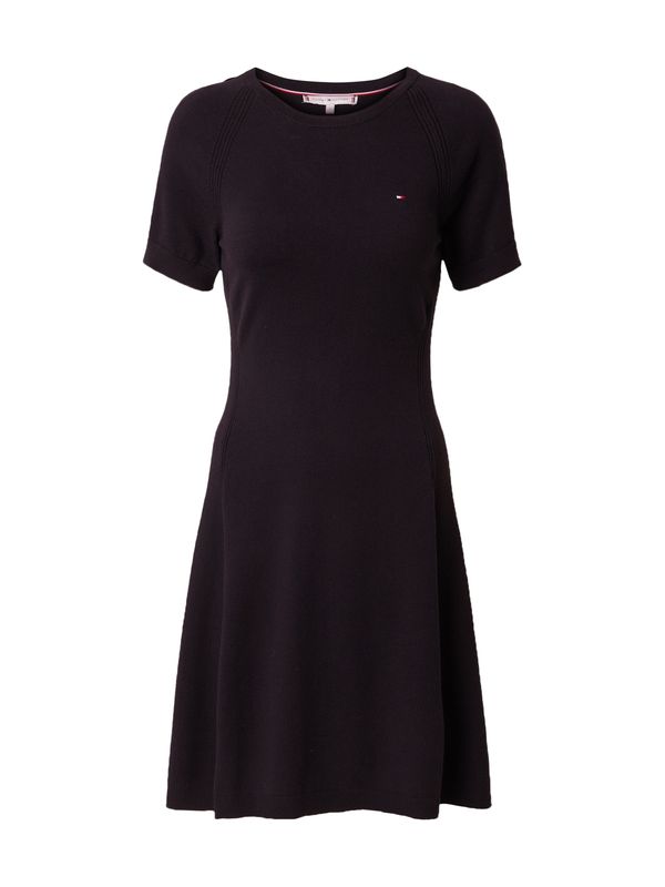 TOMMY HILFIGER TOMMY HILFIGER Плетена рокля  нейви синьо / бяло