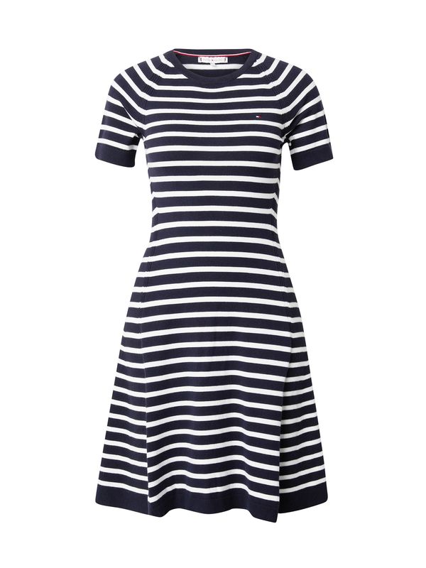 TOMMY HILFIGER TOMMY HILFIGER Плетена рокля  нейви синьо / червено / бяло