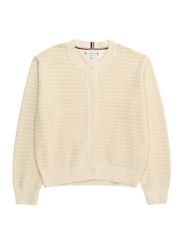 TOMMY HILFIGER TOMMY HILFIGER Плетена жилетка  цвят "пясък" / нейви синьо / червено