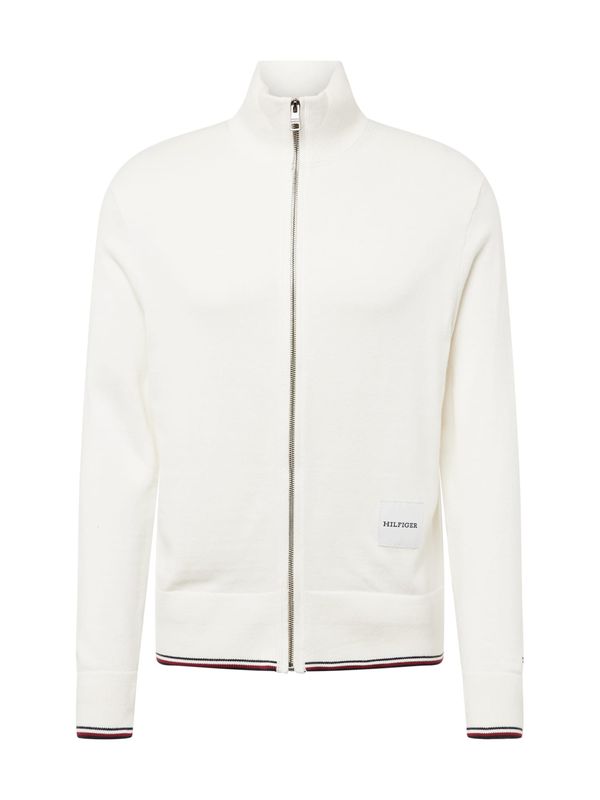 TOMMY HILFIGER TOMMY HILFIGER Плетена жилетка  тъмносиньо / карминено червено / бяло