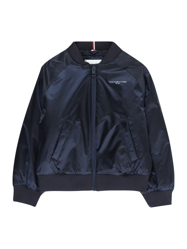 TOMMY HILFIGER TOMMY HILFIGER Преходно яке 'Essential'  нощно синьо / бяло