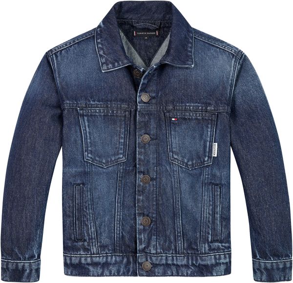 TOMMY HILFIGER TOMMY HILFIGER Преходно яке 'Essential'  син деним / червено / бяло