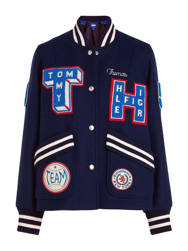 TOMMY HILFIGER TOMMY HILFIGER Преходно яке  нейви синьо / кралско синьо / огнено червено / черно / бяло