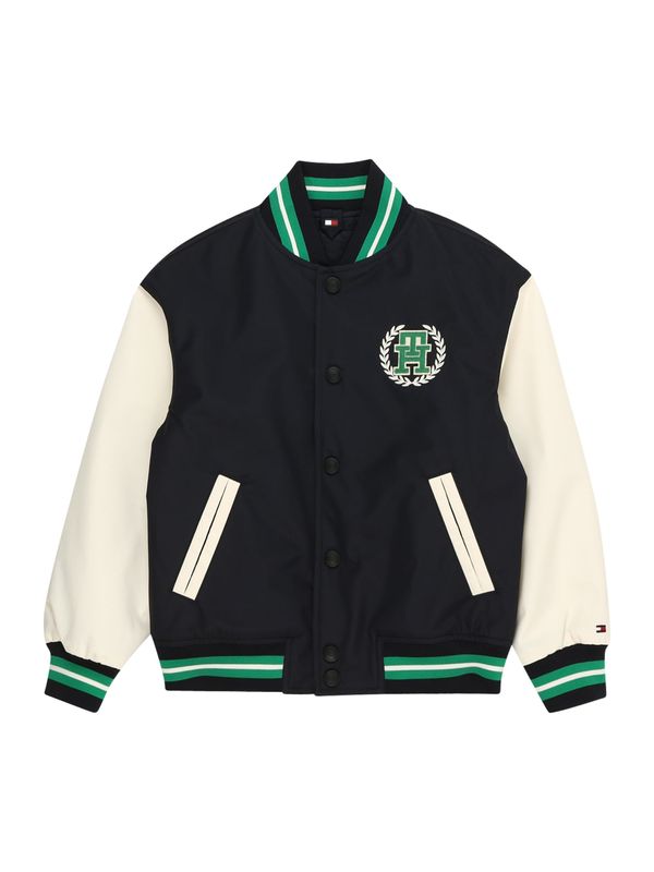 TOMMY HILFIGER TOMMY HILFIGER Преходно яке  нощно синьо / зелено / мръсно бяло