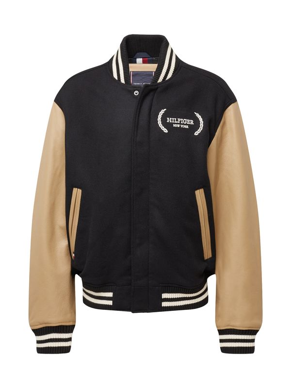 TOMMY HILFIGER TOMMY HILFIGER Преходно яке 'VARSITY'  кафяво / черно / бяло