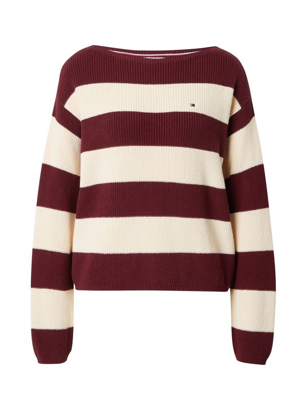 TOMMY HILFIGER TOMMY HILFIGER Пуловер  бежово / нейви синьо / бордо / бяло