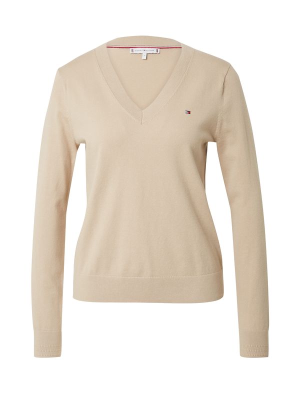 TOMMY HILFIGER TOMMY HILFIGER Пуловер  бежово / нейви синьо / червено / бяло