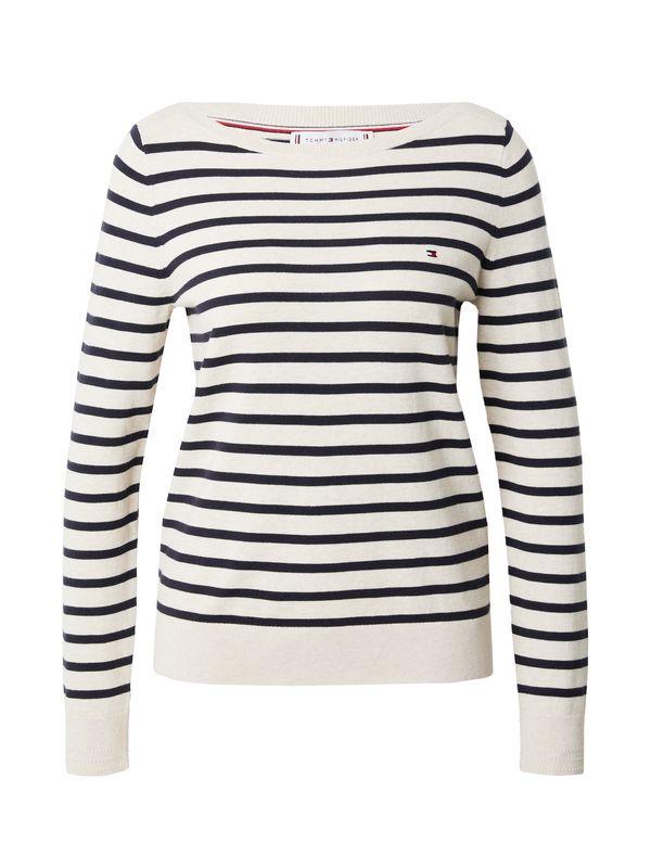 TOMMY HILFIGER TOMMY HILFIGER Пуловер  бежово / нощно синьо / червено