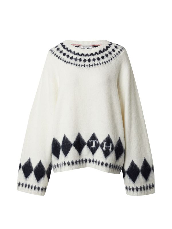 TOMMY HILFIGER TOMMY HILFIGER Пуловер  черно / бяло