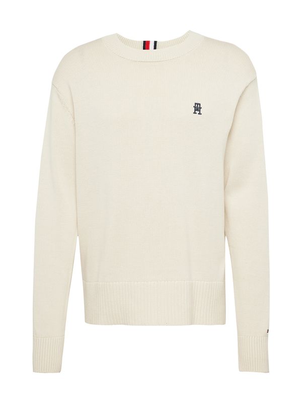 TOMMY HILFIGER TOMMY HILFIGER Пуловер 'Monogram'  бежово / нейви синьо / червено