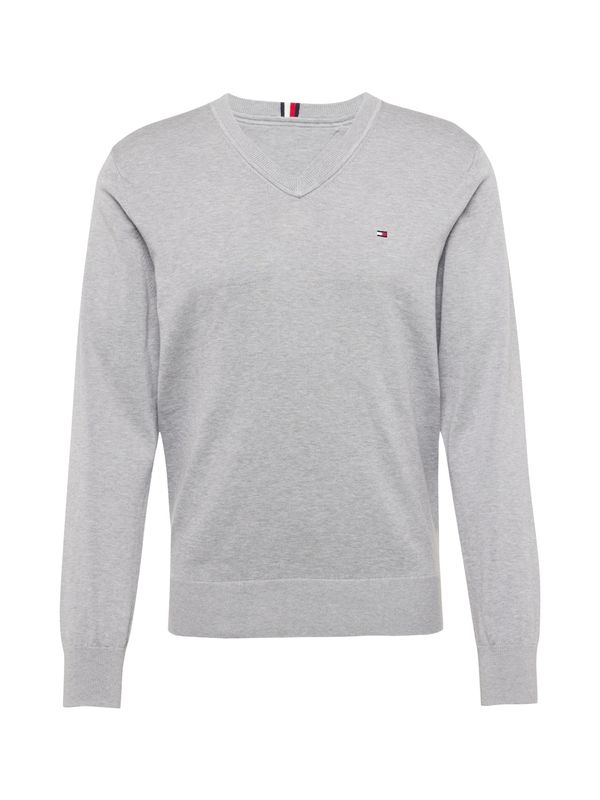 TOMMY HILFIGER TOMMY HILFIGER Пуловер  нейви синьо / сив меланж / огнено червено / бяло