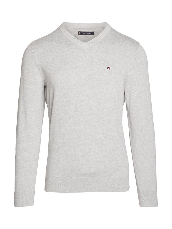 TOMMY HILFIGER TOMMY HILFIGER Пуловер  нейви синьо / светлосиво / червена боровинка / бяло