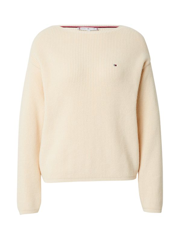 TOMMY HILFIGER TOMMY HILFIGER Пуловер  светлобежово / нейви синьо / червено