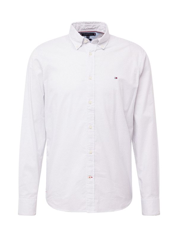 TOMMY HILFIGER TOMMY HILFIGER Риза 'Flex'  сиво / бяло